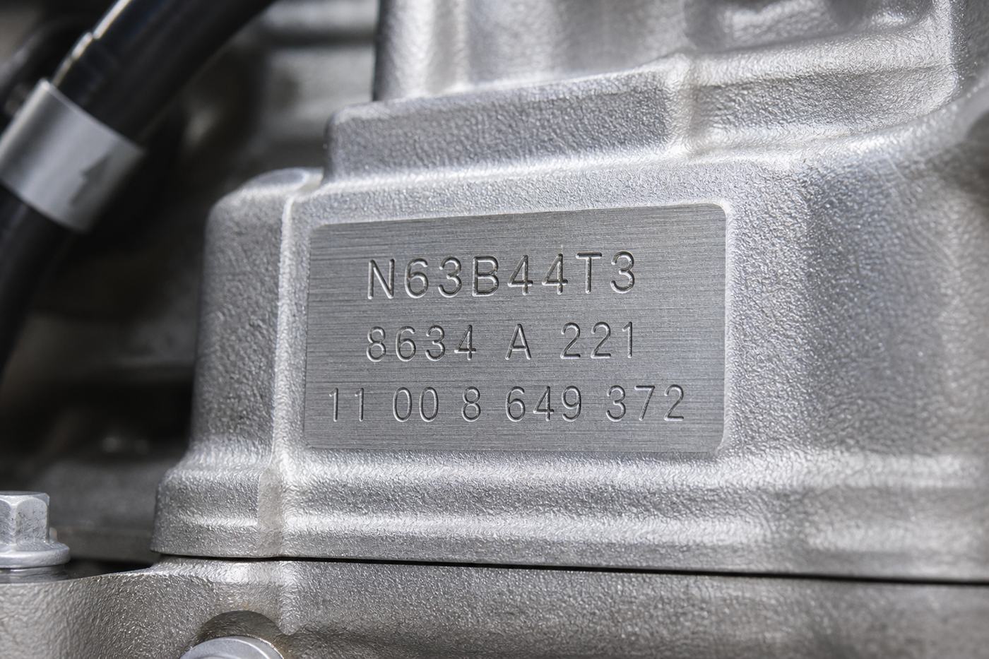 Engine stamp close-up